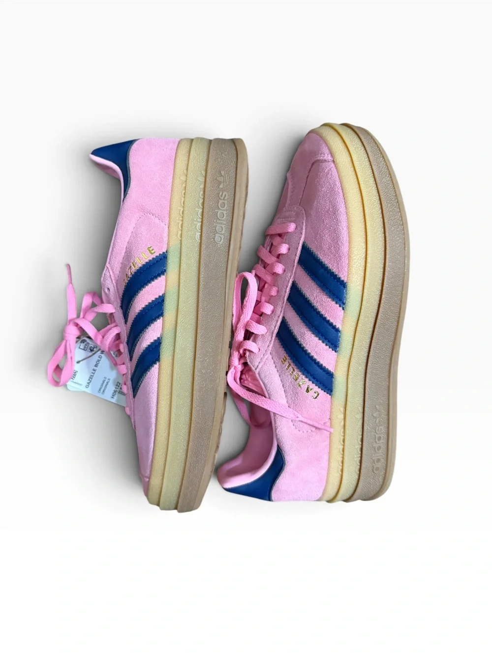 Adidas Gazelle Bold Pink Navy Suede Platform Sneakers US 6 NWT